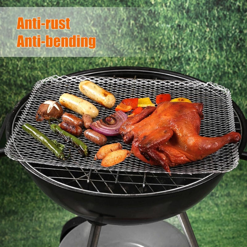 Zalaxt 10 Pack BBQ Grill Mesh Mat,Mesh Baking Tray,Grill Mesh,Disposable Barbecue Padding for Outdoor Barbecues - Image 2